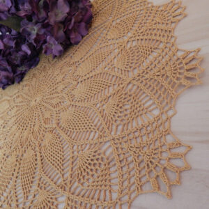 Háčkovaná dečka - Jantarová