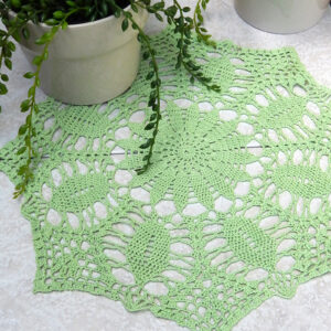 Háčkovaná dečka - Světle zelená