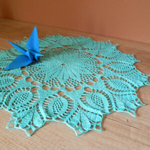 Háčkovaná dečka - Tyrkysová
